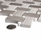 Apollo Tile Sample of Dog Bone Beige Basket Weave 11"x11" Marble Mosaic Tile APLSV99B24EC39 Sample - alternate 2